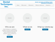 Tablet Screenshot of dentaltechniquesinc.com